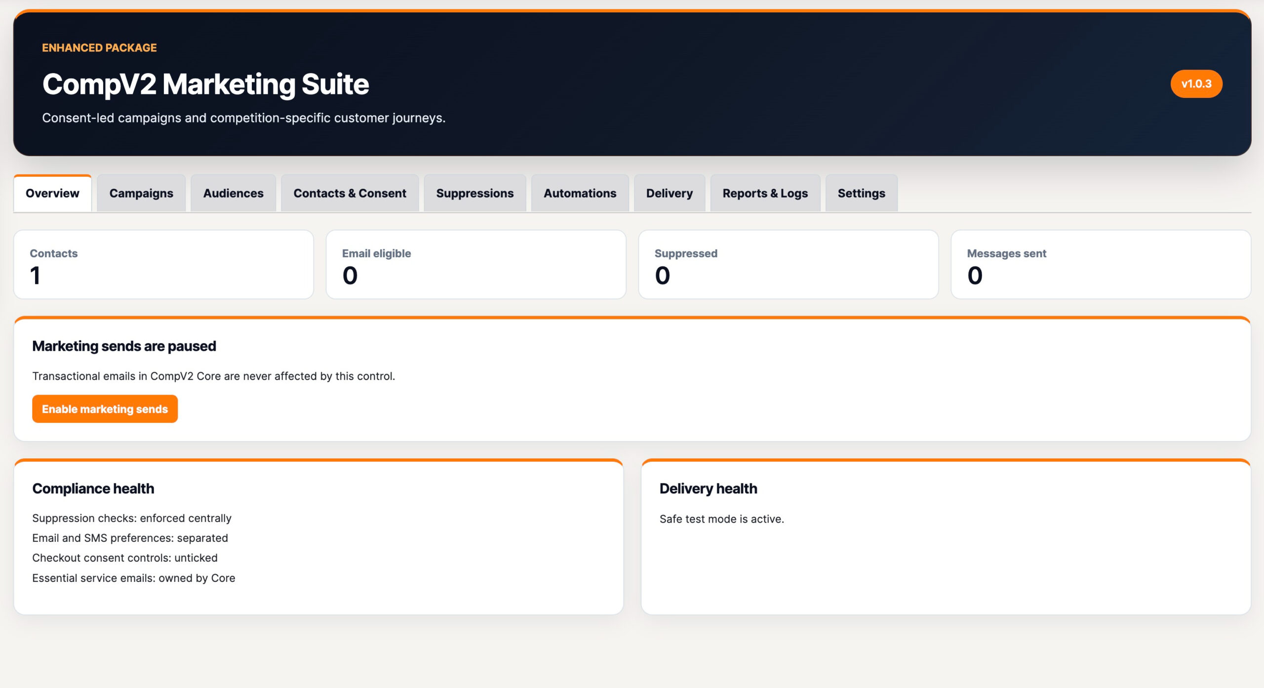 CompV2 marketing suite